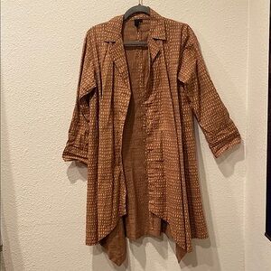 linen‎ drapey long Shacket